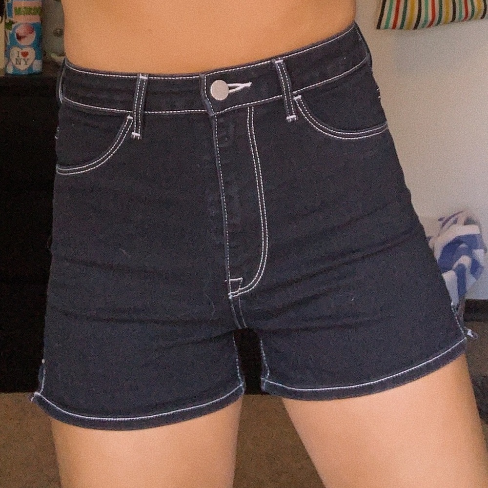 Black Jean Shorts